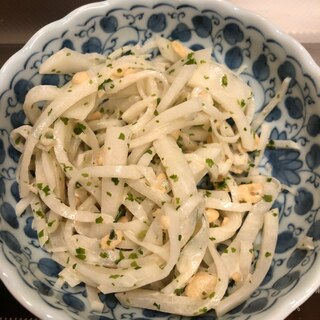 磯の香り♪大根と揚げ玉の青のりサラダ^_^